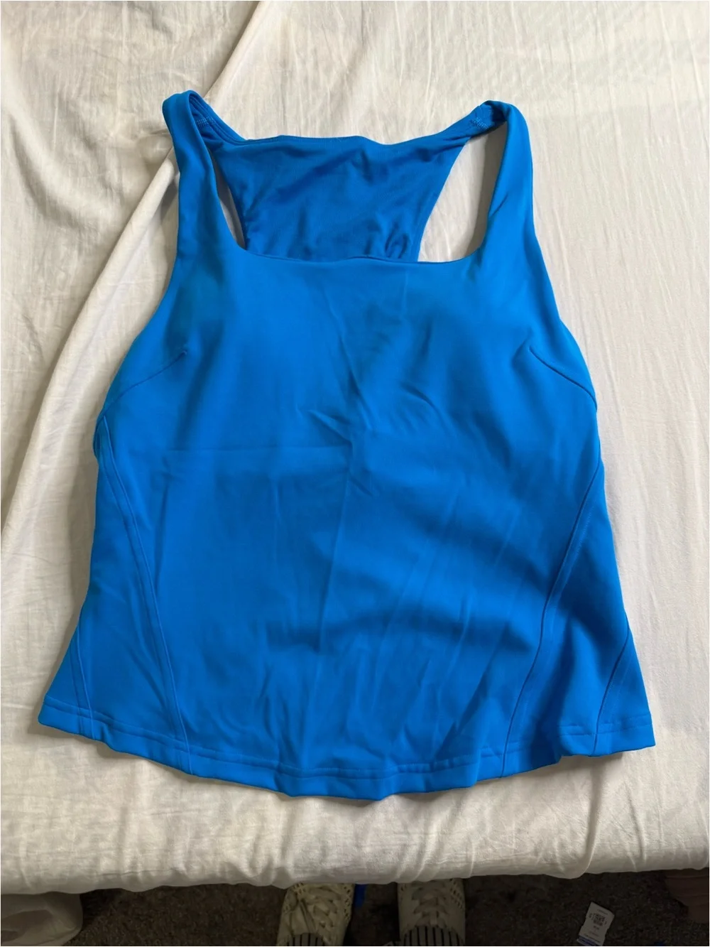 Blue Square-Neck Women’s Tank Top